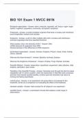 BIO 101 Exam 1 NVCC 061N Questions with 100% correct Answers