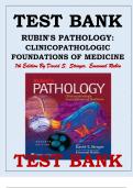 Rubin's Pathology: Clinicopathologic Foundations of Medicine 7th Edition by David S. Strayer, Emanuel Rubin testbank ISBN: 9781451183900 Chapter 1-34 Complete Guide.