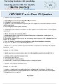 CON 3900V Practice Exam 150 Questions and Answers(Actual exam questions/frequently tested questions and answers)100% Verified