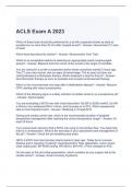 ACLS Exam A 2023/2024 Questions with correct Answers