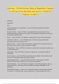 Insurance - Florida Statutes, Rules, & Regulations Common to All Lines Exam Questions and Answers | Verified & Updated | Graded A