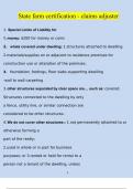 State farm certification - claims adjuster Questions and Answers (2024 / 2025) (Verified Answers)