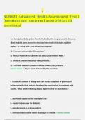 NUR631-Advanced Health Assessment Test 1 Questions and Answers Latest 2023(113 questions)