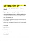 Strategic HRM pattern of planned HR activities and deployments intended to enable an org. to achieve its goals    Strategic management a process to address the organization's competitive challenges by integrating goals, policies and action sequences in