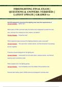 FIREFIGHTING FINAL EXAM |  QUESTIONS & ANSWERS (VERIFIED) |  LATEST UPDATE | GRADED A+ All PPE designed for structural fire fighting must meet the requirements o