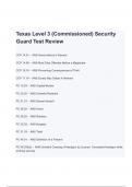 Texas Level 3 (Commissioned) Security Guard Test Review Exam Questions and Answers (A+ GRADED 100% VERIFIED)