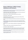 Psych 100 Exam 3 (PSU Crosby) Questions and Answers 100% correct