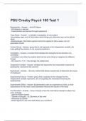 PSU Crosby Psych 100 Test 1