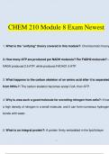 CHEM 210 Module 8 Exam Newest Questions and Answers (2023/2024) (Verified by Expert)