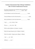 Systems of measurement Chap 3 (Dosage Calculations) MBT 1370 Math for Health-Related Professions