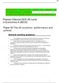 PEARSON EDEXCEL GCE AS LEVEL IN ECONOMICS A (8EC0) MARK SCHEME (RESULTS) SUMMER 2019