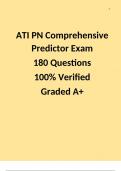 ATI PN Comprehensive Predictor Exam 180 Questions 100% Verified Graded A+ (2024 )