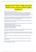 Starguard 5E Study Guide Questions  With Correct Answers| 2024 Update  Graded A+ 