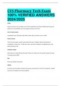 CVS Pharmacy Tech Exam 100% VERIFIED ANSWERS  2024/2025