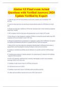 Alattar GI Final exam Actual  Questions with Verified Answers| 2024  Update Verified by Exper