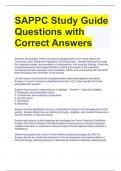 SAPPC Study Guide Questions with Correct Answers