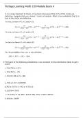 MATH 110 Module 4 Exam Questions and Answers- Portage Learning