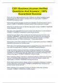 C201 Business Acumen Verified Questions And Answers | 100% Guaranteed Success