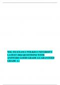 NSG 552 EXAM 2 WILKES UNIVERSITY LATEST 2024 QUESTIONS WITH ANSWERS GOOD GRADE GUARANTEED GRADE A+ 