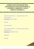 PMHNP MOCK BOARD REVIEW  (FITZGERALD) EXAM | QUESTIONS &  ANSWERS (VERIFIED) | LATEST  UPDATE | GRADED A+