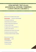 UTAH NOTARY TEST EXAM |  QUESTIONS & ANSWERS (VERIFIED) |  LATEST UPDATE | GRADED A+UTAH NOTARY TEST EXAM |  QUESTIONS & ANSWERS (VERIFIED) |  LATEST UPDATE | GRADED A+