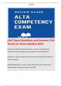 CALT Exam Questions and Answers (234 Terms) A+ Score Solution 2024