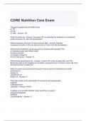 CDRE Nutrition Care Exam with 100% correct Answers