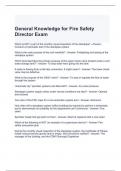 General Knowledge for Fire Safety Director Exam Questions and Answers 