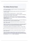 Fire Safety Director Exam with 100% correct Answers