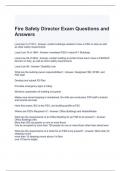 Fire Safety Director Exam Questions and Answers 100% correct Answers