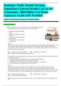 BEST REVIEW Stanhope: Public Health Nursing: Population-Centered Health Care in the Community, 10thEdition Test Bank  (Updated) ALREADY PASSED