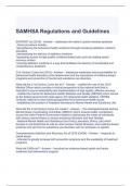 SAMHSA Regulations and Guidelines Exam 