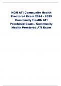 NGN ATI Community Health  Proctored Exam 2024 - 2025 Community Health ATI  Proctored Exam / Community  Health Proctored ATI Exam