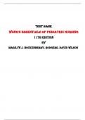 Test Bank for Wong's Essentials of Pediatric Nursing 11th Edition by Marilyn J. Hockenberry, Rodgers, David Wilson  |All Chapters,  2024|