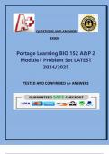 Portage Learning BIO 152 A&P 2 Module1 Problem Set LATEST 20242025