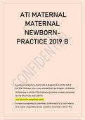 ATI MATERNAL NEWBORN- PRACTICE 2019,ATI MATERNAL NEWBORN- PRACTICE 2019 B., ATI MATERNAL NEWBORN OB EXAM(VERSIONS) 2023 2024