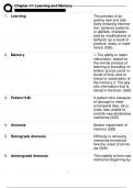 Test Bank for Behavioral Neuroscience, 9th Editio by Marc Breedlove, Neil Watson Chapter 17 Learning and Memory