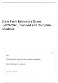 State Farm Estimatics Exam (2024/2025) Verified and Complete Solutions