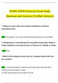 SNHD AEMT Protocols Exam Study Guide Questions and Answers (2024 / 2025) (Verified Answers)