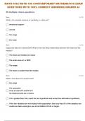 MATH-105:| MATH 105 CONTEMPORARY MATHEMATICS EXAM 1, 2 &3| ALL QUESTIONS WITH 100% CORRECT ANSWERS| GRADED A+ 