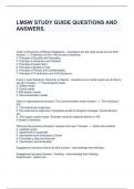 LMSW STUDY GUIDE QUESTIONS AND ANSWERS