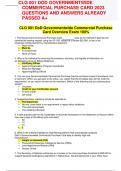 CLG 001 DOD GOVERNMENTWIDE COMMERCIAL PURCHASE CARD 2023 QUESTIONS AND ANSWERS ALREADY PASSED A+