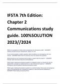 LATEST IFSTA 7th Edition: Chapter 2 Communications study guide. 100%SOLUTION 2023//2024