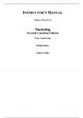 Instructor Manual With Test Bank For Marketing An Introduction 7th Canadian Edition By Gary Armstrong, Philip Kotler, Valerie Trifts, Lilly Anne Buchwitz (All Chapters, 100% Original Verified, A+ Grade)