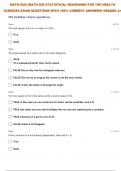 MATH-225:| MATH 225 STATISTICAL REASONING FOR THE HEALTH SCIENCES EXAM 3 FINAL  QUESTIONS WITH 100% CORRECT ANSWERS| GRADED A+ 