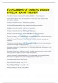 Spring 2024 FOUNDATIONS OF NURSING SPR2024 - EXAM 1 REVIEW 