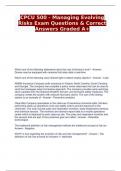 CPCU 500 - Managing Evolving Risks Exam Questions & Correct Answers Graded A+