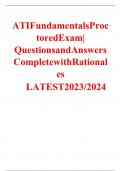 ATI Fundamentals Proctored Exam|Questions and Answers Complete with Rationales LATEST2023/2024