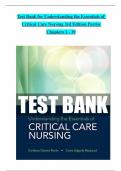 TEST BANK For Understanding the Essentials of Critical Care Nursing, 3rd Edition by Perrin, Verified Chapters 1 - 19, Complete Newest Version