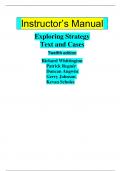 Solution Manual for Exploring Strategy Text And Cases 12th Edition Gerry Johnson, Richard Whittington